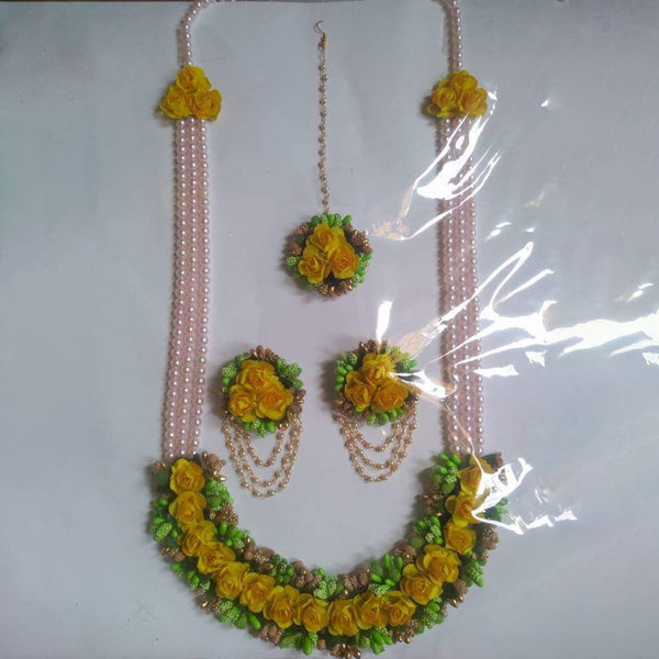 Green sale flower jewellery