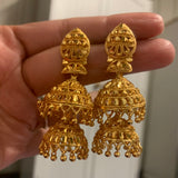 Gold Plated Jhumka Earrings