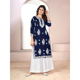 Chikankari Style Rayon Kurti Palazzo Sets