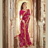 Floral Printed Viscose Georgette Sarees