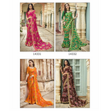 Floral Printed Viscose Georgette Sarees