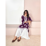 Chikankari Style Rayon Kurti Palazzo Sets