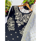 Designer Party Wear Dress Top-Palazzo and Dupatta With Heavy Sequence Embroidery Work