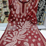 Chikankari Georgette PEARL WORK Kurtis