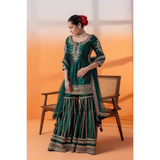 Designer Collection in Pure Chinon with Heavy Embroidery Palazzo Sets