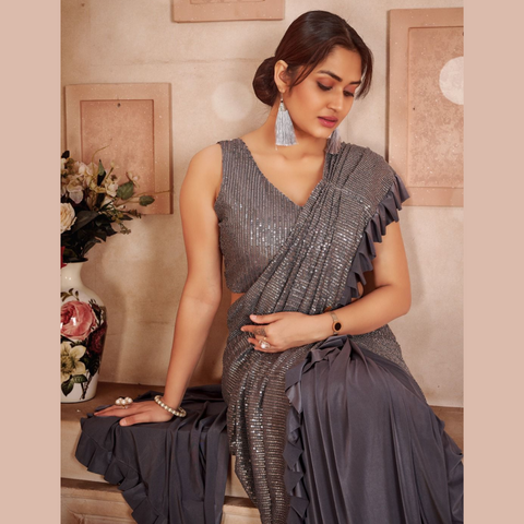 SC- Ready to Wear one minute Designer saree