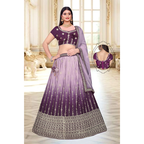 Designer Party Wear OMBRE SILK Lehenga Set