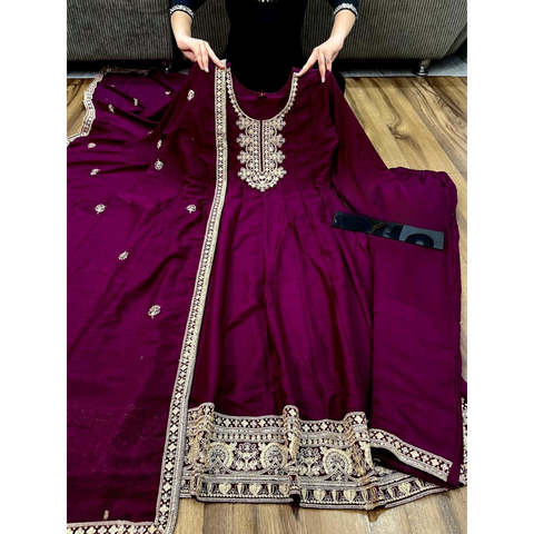 Designer partywear GOWN Kurti Set- Indo western Wear- PLUS SIZES