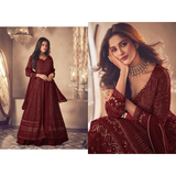 Ashirwad- NOOR Heavy FAUX Georgette with Embroidery Work  Party Wear