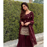 Party Wear Look Top , Sharara Plazzo  and Dupatta