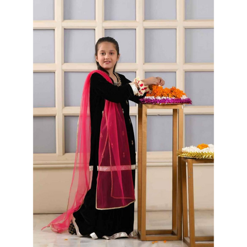 COAD OC-193 Beautiful Velvet Top-Sharara Set