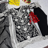 Chikankari Style Party wear Palazzo Set