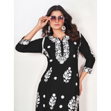 Chikankari Style Rayon Kurti Palazzo Sets