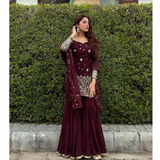 Party Wear Look Top , Sharara Plazzo  and Dupatta