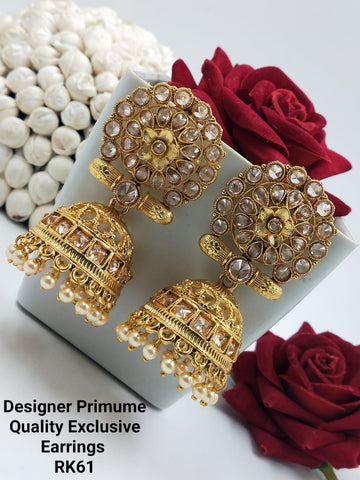 Gold Tone Jhumka Earrings