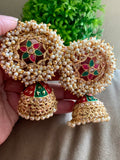 Heavy Studded Jhumka Earrings