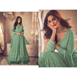 Ashirwad- NOOR Heavy FAUX Georgette with Embroidery Work  Party Wear