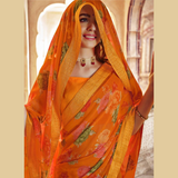 Floral Printed Viscose Georgette Sarees