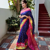 Soft Printed Silk Saree