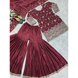 Party Wear Look Top , Sharara Plazzo  and Dupatta