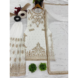 Designer Party Wear Look Top-Palazzo and Dupatta With Heavy Embroidery Work