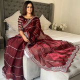 TRENDING STYLE Soft Jimmy Choo Saree