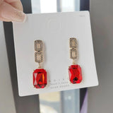 Red Crystal Earrings