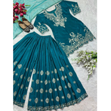 New Designer Pakistani Suit Top, Sharara and Dupatta In Fancy Style