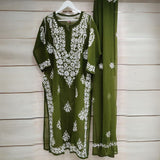 Heavy Georgette Chikankari Kurti Sets