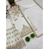 Designer Party Wear Look Top-Palazzo and Dupatta With Heavy Embroidery Work