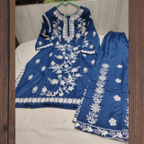 Chikankari Style Rayon Kurti  sets