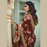 Floral Printed Viscose Georgette Sarees