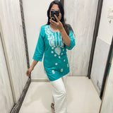 Selfie Chikankari Style Tops