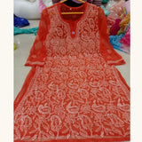 GEORGETTE CHIFFON Chikankari Kurtis