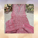 Mirrorwork chikankari Kurti Sets