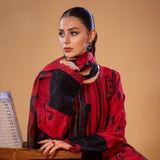 Pakistani Casual Wear- RED BLACK